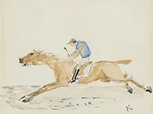 Gallop Prints: Jockey au Galop, c1878. Creator: Henri de Toulouse-Lautrec