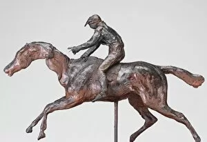 Horse Race Gallery: Jockey with Cap, possibly 1890s. Creator: Edgar Degas