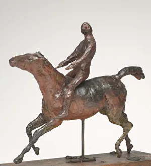 Pigmented Beeswax Prints: Jockey, mid 1870s. Creator: Edgar Degas