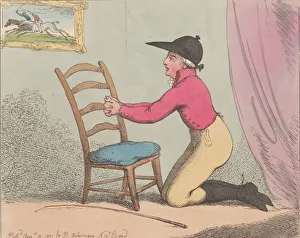 Bachelor Prints: The Jockeys Prayer!!, August 10, 1801. August 10, 1801. Creator: Thomas Rowlandson