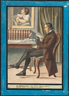 Lips Prints: Johann Caspar Lavater reading. Creator: Lips, Johann Heinrich (1758-1817)