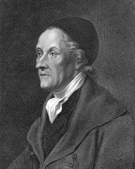 Psychology Prints: Johann Kaspar Lavater, Swiss physiognomist and theologian, early 19th century