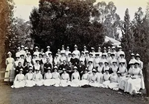 Gauteng Prints: Johannesburg Hospital, South Africa: group of nurses and doctors, c1905. Creator: Unknown