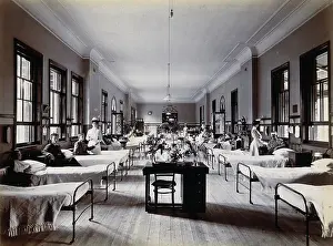 Gauteng Prints: Johannesburg Hospital, South Africa: hospital ward with nurses and male patients