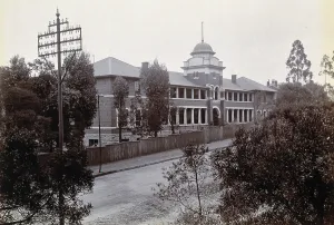 Gauteng Prints: Johannesburg Hospital, South Africa: long two-storey building