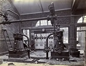 Johannesburg Hospital, South Africa: member of staff, possibly in the boiler room, c1905. Creator: Unknown