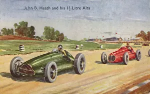Photochrom Co Ltd Prints: John B. Heath and his 1 1 / 2 Litre Alta, c1953