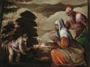 Gatherer Prints: John the Baptist Gathering Flowers for his Parents