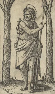 Raimondi Prints: John the Baptist holding a staff, from the series Piccoli Santi (Small Saints)... ca