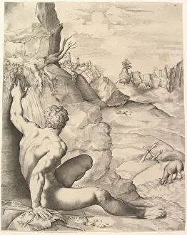 John the Baptist in the Wilderness, ca. 1545-55. Creator: Guilo Sanuto John the Baptist in the Wilderness, ca. 1545-55. Creator: Guilo Sanuto