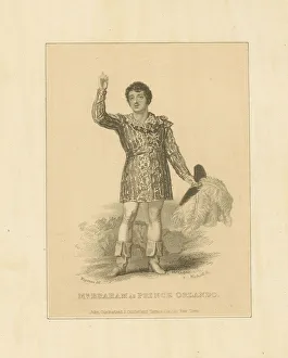 Woolnoth Prints: John Braham (1774-1856) as Prince Orlando, 1828