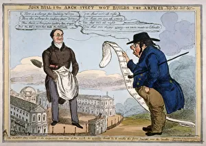 Paul Pry Prints: John Bull & the arch-itect wot builds the arches - &c - &c - &c - &c, 1829
