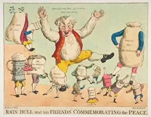 John Bull Collection: John Bull and His Friends Commemorating the Peace, ca. 1801. Creator: Piercy Roberts