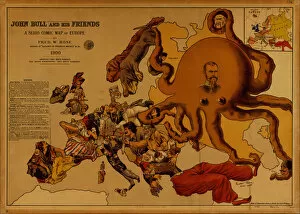 Panslavism Gallery: John Bull and his Friends. A Serio-Comic Map of Europe. Artist: Fred W