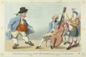 John Bull Learning a New Movement, published March 21, 1799. Creator: Unknown