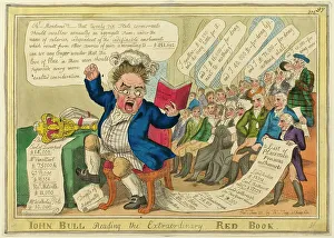 Speech Bubble Prints: John Bull Reading the Extraordinary Red Book