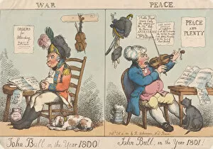 Images Dated 30th April 2020: John Bull in the Year 1800! John Bull in the year 1801!, October 12, 1801