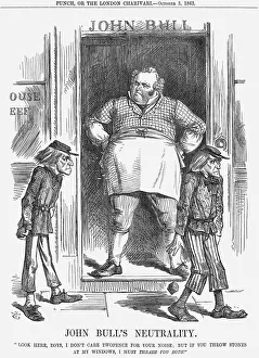 Urchin Gallery: John Bulls Neutrality, 1863. Artist: John Tenniel
