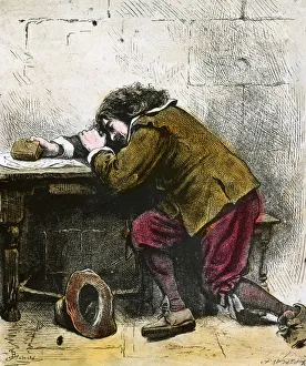 Dissenter Prints: John Bunyan dreaming, 17th century (late 19th or early 20th century)