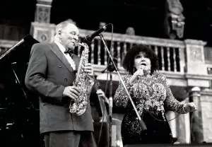 Laine Prints: John Dankworth and Cleo Laine, The Globe, London. 2000. Artist: Brian O Connor