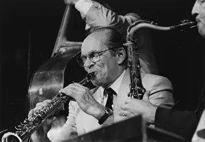 Saxophone Prints: John Dankworth and the Dankworth Generation Band, Brecon, 1995. Creator: Brian Foskett