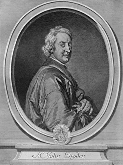 Gottfried Kneller Collection: John Dryden, c1700. Artist: Gerard Edelinck