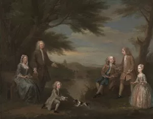 W Hogarth Gallery: John and Elizabeth Jeffreys and Their Children, 1730. Creator: William Hogarth