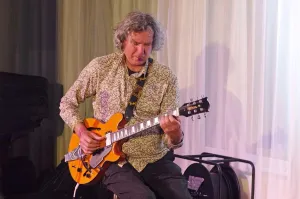 John Etheridge, Watermill Jazz Club, Dorking, Surrey, 28 May 2019. Creator: Brian O Connor