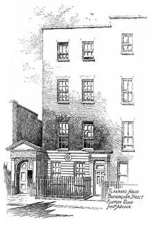 John Flaxmans house, Buckingham Street, Euston Road, London, 1912. Artist: Frederick Adcock