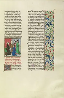 John of Gaunt Receiving the Key to the Town of Bayonne, c1380s; about 1480-1483. Creator: Master of the Copenhagen Caesar