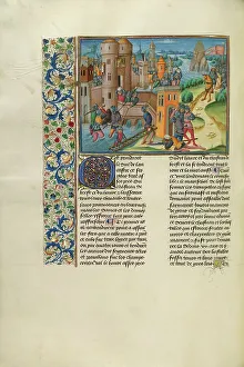 John Plantagenet Prints: John of Gaunt Sailing for Brest and the Battle between the English and the Bretons