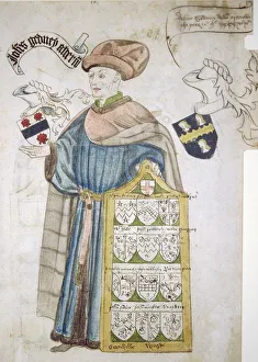 Leigh Prints: John Gedney, Lord Mayor of London 1427-1428 and 1447-1448, in aldermanic robes, c1450