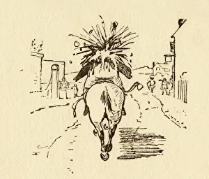 Cowper Prints: John Gilpins wine bottles explode, 1878, (c1918). Creator: Randolph Caldecott
