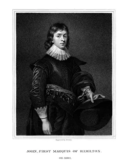 John Hamilton Prints: John Hamilton, 1st Marquess of Hamilton, (1825). Artist: W Holl