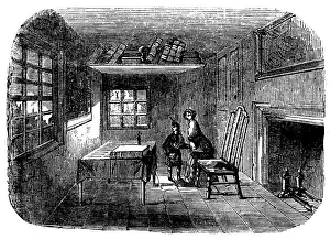 Knox John Prints: John Knox's Study in Edinburgh, 1858. Creator: Unknown