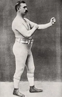 Heavyweight Prints: John L Sullivan, American boxer, c1898
