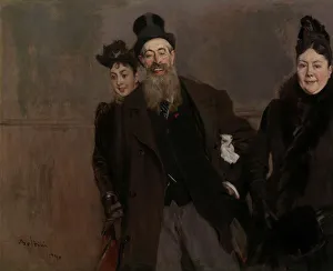 John Lewis Brown with Wife and Daughter, 1890. Creator: Boldini, Giovanni (1842-1931) John Lewis Brown with Wife and Daughter, 1890. Creator: Boldini, Giovanni (1842-1931)
