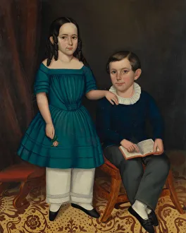 Sister Prints: John and Louisa Stock, 1845. Creator: Joseph Whiting Stock