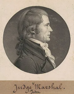 Chief Justice Prints: John Marshall, 1808. Creator: Charles Balthazar Julien Fevret de Saint-Memin