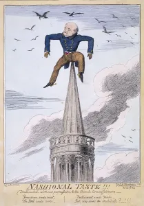Aspiring Prints: John Nash on the spire of All Souls Church, Langham Place, Westminster, London, 1824