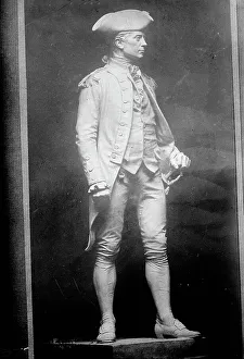 John Paul Jones - Statue On Monument, Foot of 17th Street, D.C. 1911. Creator: Harris & Ewing. John Paul Jones - Statue On Monument, Foot of 17th Street, D.C. 1911. Creator: Harris & Ewing