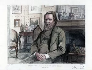 Images Dated 27th March 2007: John Ruskin (1819-1900), English critic, author, poet and artist, 1886