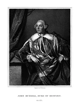 John Russell Prints: John Russell, 4th Duke of Bedford, British statesman, (1832). Artist: H Robinson