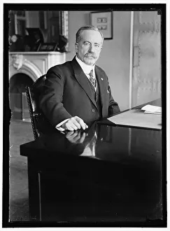 Treasury Prints: John Skelton Williams at desk, between 1913 and 1918