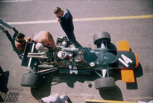 Surtees Prints: John Surtees in his BRM at the British Grand Prix, Silverstone, Northamptonshire, 1969