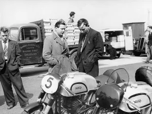 Norton Prints: John Surtees with Norton motorcycles, 1954
