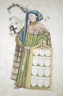 Alderman Of London Collection: John Sutton, Sheriff of London 1440-1441, in his aldermanic robes, c1450