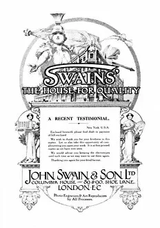 John Swain & Son Ltd. - advert, 1916. Artist: John Swain & Son