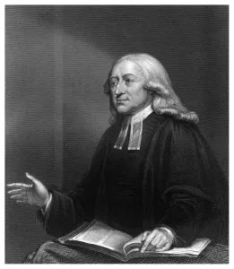 John Wesley, 18th century English non-conformist preacher. Artist: W Holl