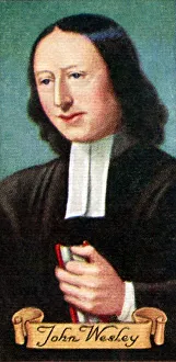 Preaching Prints: John Wesley, taken from a series of cigarette cards, 1935